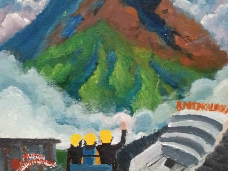 Lukisan Gunung Merapi